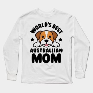 Mini Australian Shepherd Gifts World's Best Aussie Mom Long Sleeve T-Shirt